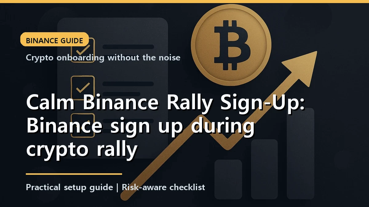 Binance Sign-Up During Crypto Rally: A Calm Checklist